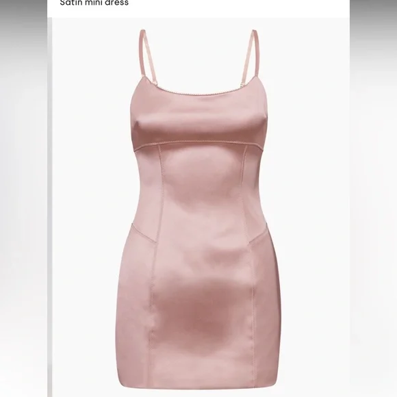Aritzia Pink Satin Dress - LIKE NEW - Picture 5 of 5